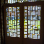 Rijk gedecoreerd glas in lood raam